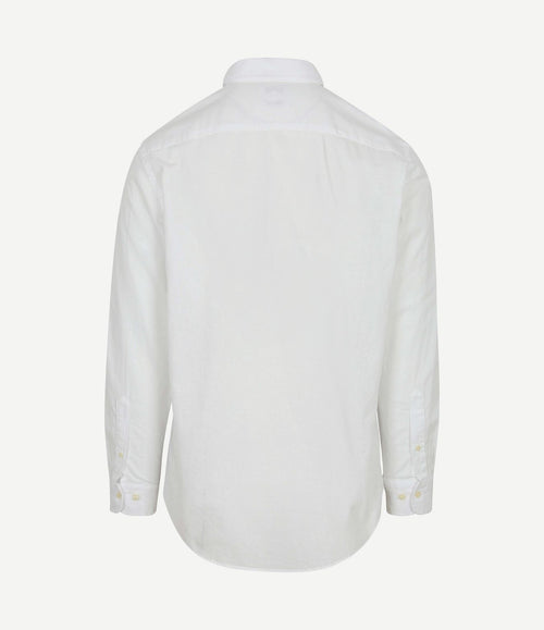 Overhemd cotton linen wit