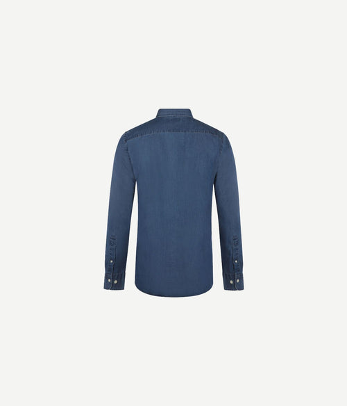 Overhemd chambray indigo