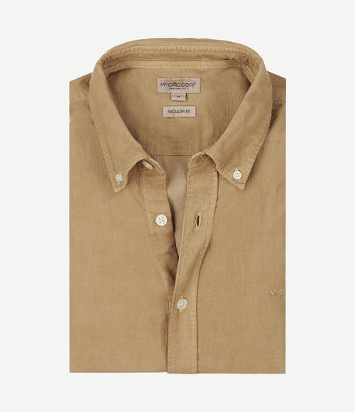 Overhemd corduroy beige