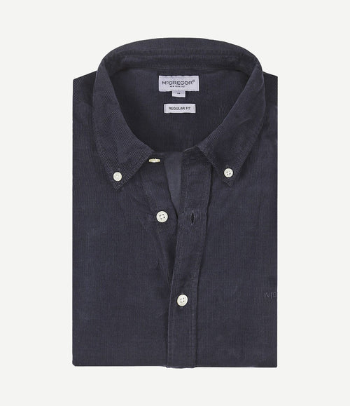 Overhemd corduroy donkerblauw