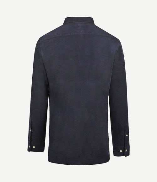 Overhemd corduroy donkerblauw