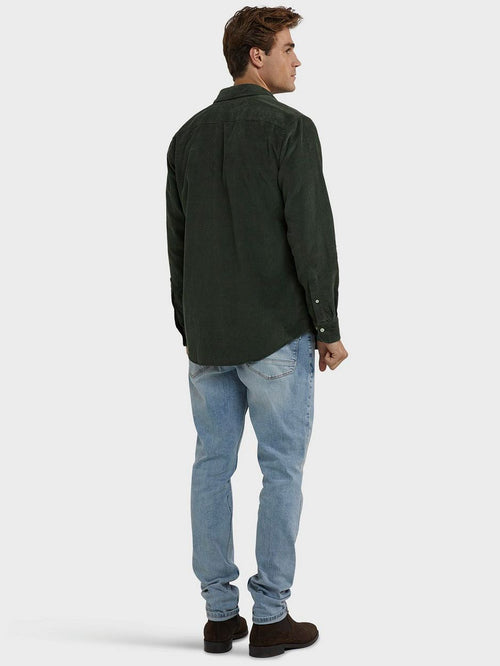 McGregor overhemd corduroy olijfgroen | Regular-fit
