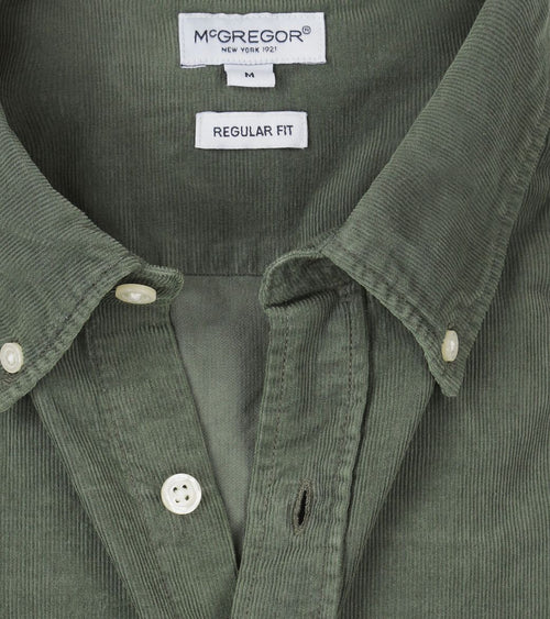 McGregor overhemd corduroy sage groen | Regular-fit