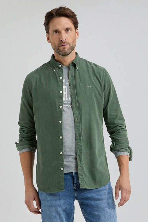 McGregor overhemd corduroy sage groen | Regular-fit