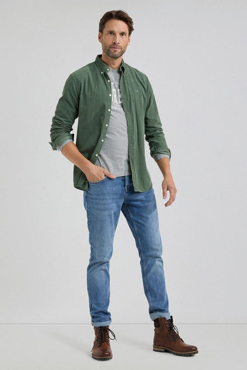 McGregor overhemd corduroy sage groen | Regular-fit