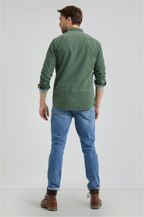 McGregor overhemd corduroy sage groen | Regular-fit