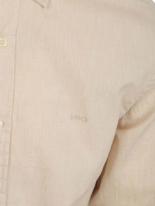 Overhemd cotton linen ecru