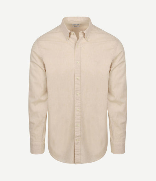 Overhemd cotton linen ecru