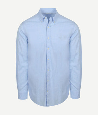 Overhemd cotton linen lichtblauw