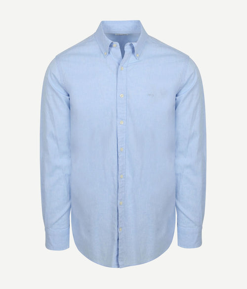 Overhemd cotton linen lichtblauw
