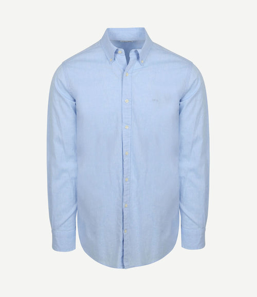 Overhemd cotton linen lichtblauw