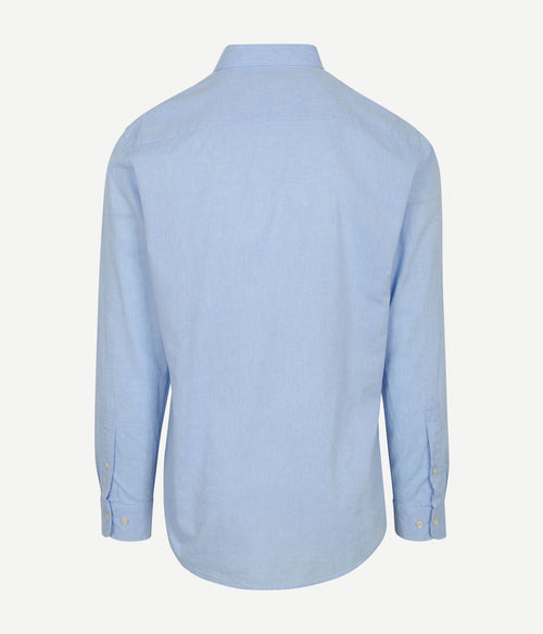Overhemd cotton linen lichtblauw