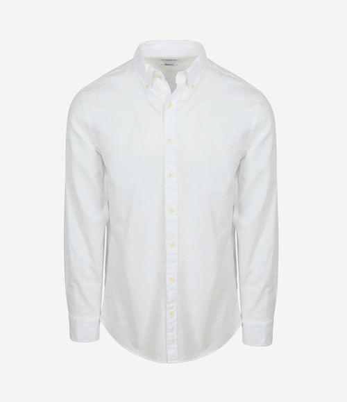 Overhemd cotton linen wit
