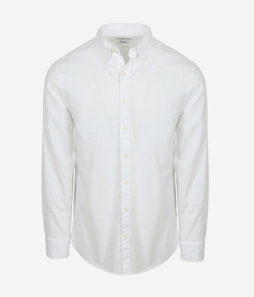 Overhemd cotton linen wit