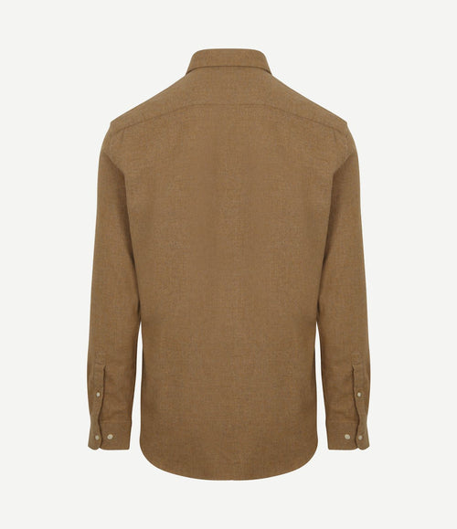 Overhemd flanel melange camel