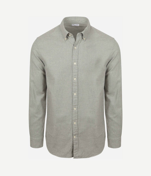 Overhemd flanel melange grijs