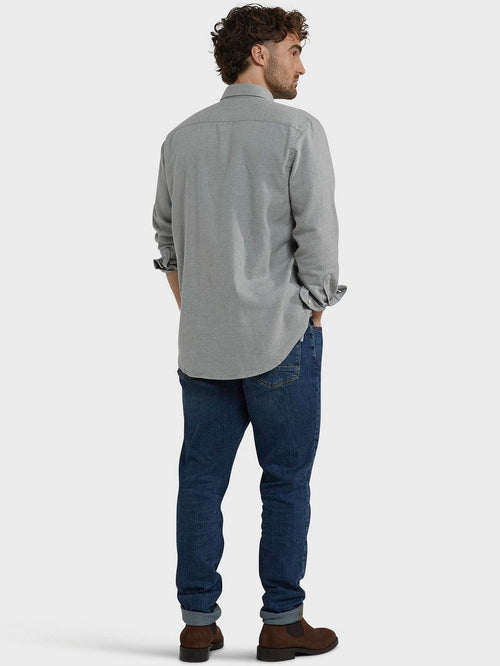 McGregor overhemd flanel melange grijs | Regular-fit