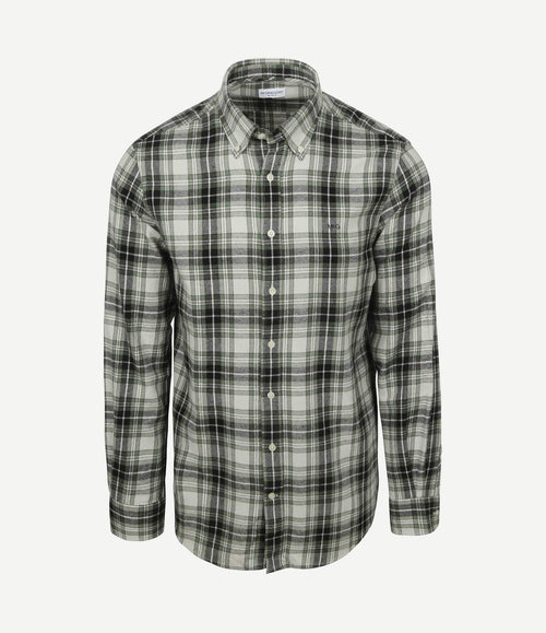 Overhemd flanel ruiten groen