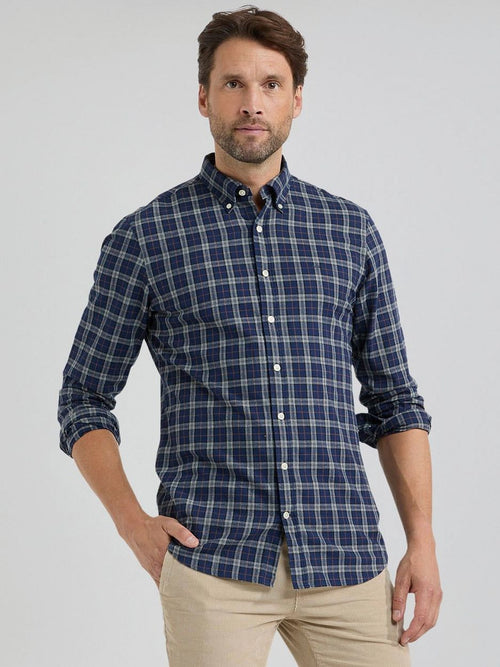 McGregor overhemd flanel ruiten donkerblauw | Regular-fit