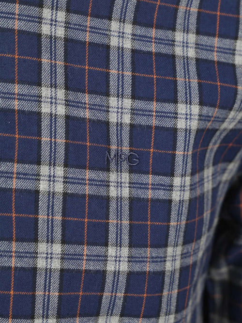 McGregor overhemd flanel ruiten donkerblauw | Regular-fit