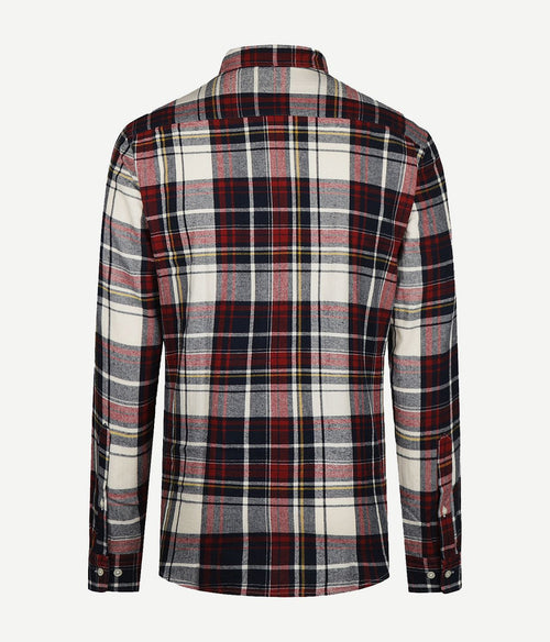McGregor overhemd herringbone ruit rood blauw | Regular-fit