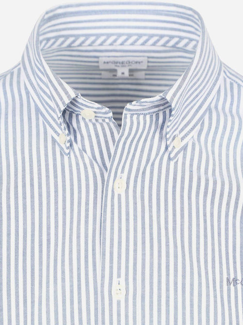Overhemd Oxford streep blauw