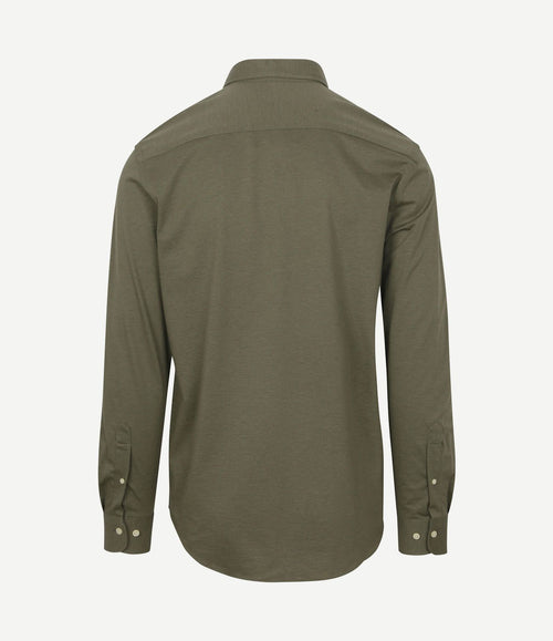 Overhemd piqué stretch groen