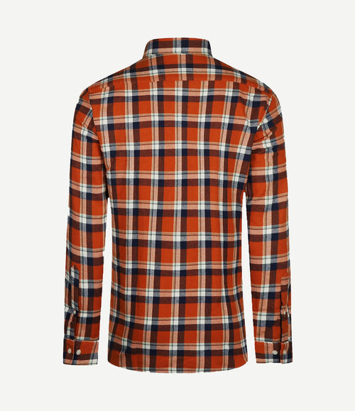 Overhemd ruit oranje