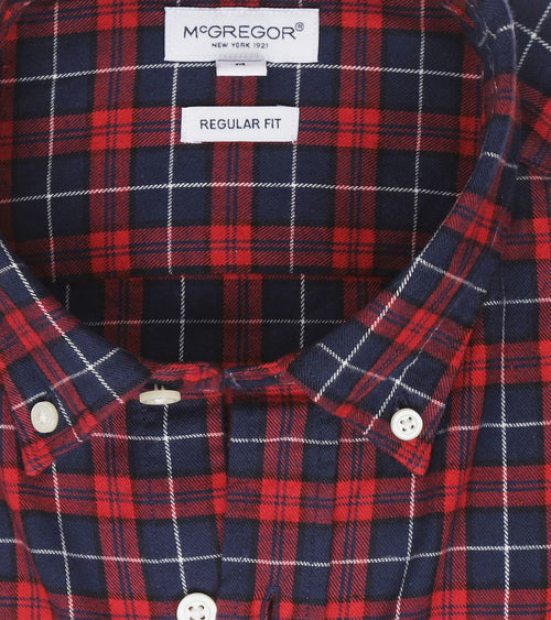 McGregor overhemd ruit rood blauw | Regular-fit
