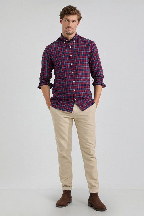 McGregor overhemd ruit rood blauw | Regular-fit