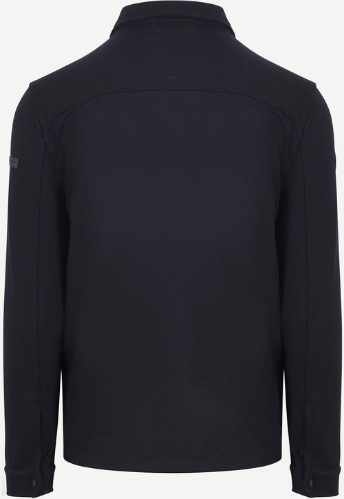 Overshirt piqué donkerblauw