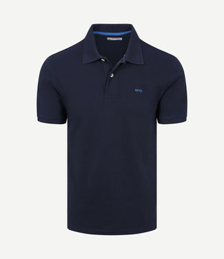 Piqué polo donkerblauw