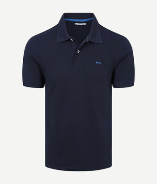 Piqué polo donkerblauw