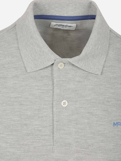 Piqué polo grijs