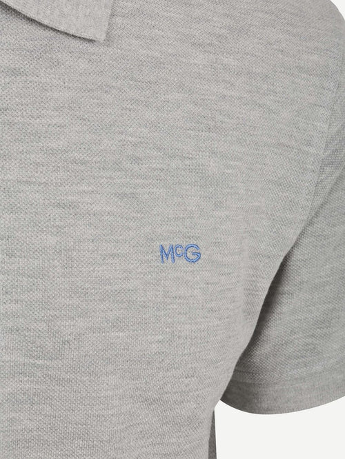 Piqué polo grijs