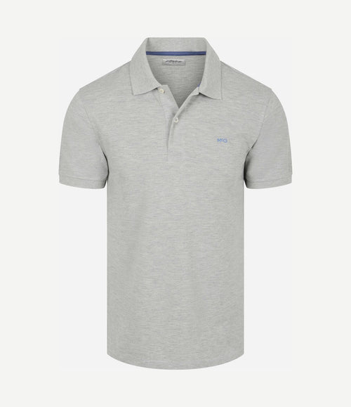 Piqué polo grijs