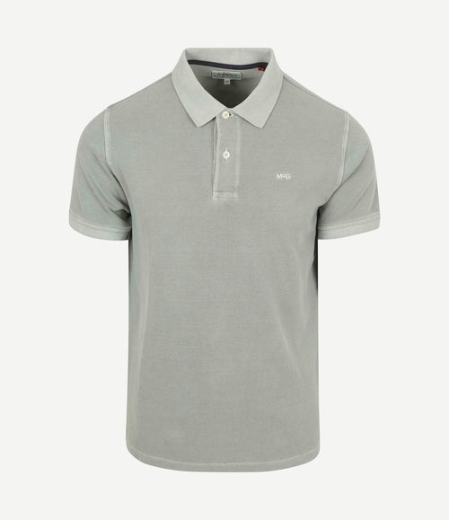 Piqué polo grijs groen