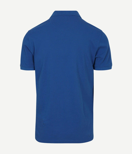 Piqué polo kobalt blauw