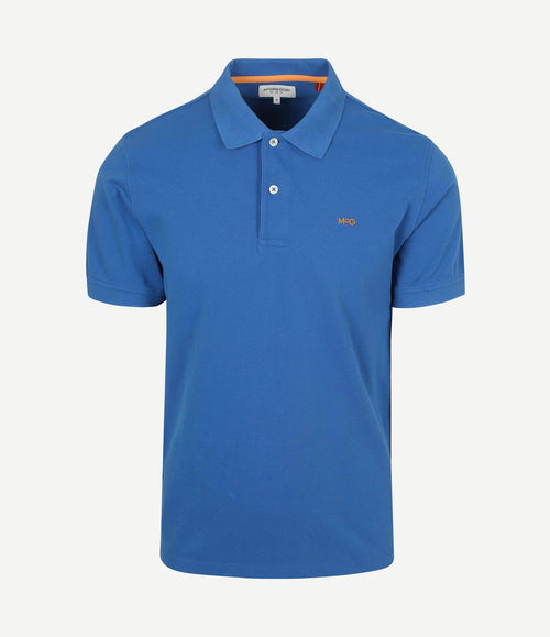 Piqué polo kobaltblauw