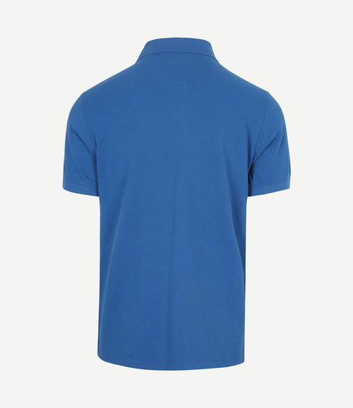 Piqué polo kobaltblauw