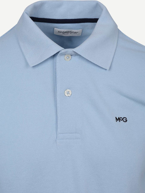 Piqué polo lichtblauw