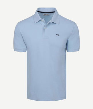 Piqué polo lichtblauw