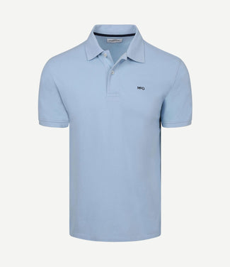 Piqué polo lichtblauw