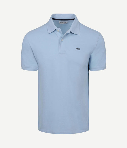 Piqué polo lichtblauw