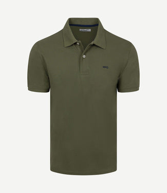 Piqué polo olijf