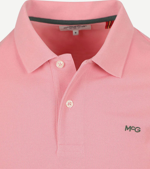 Piqué polo roze