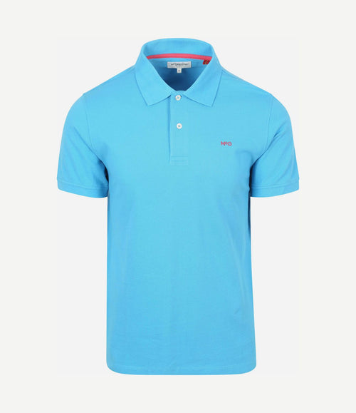 Piqué polo sea blauw
