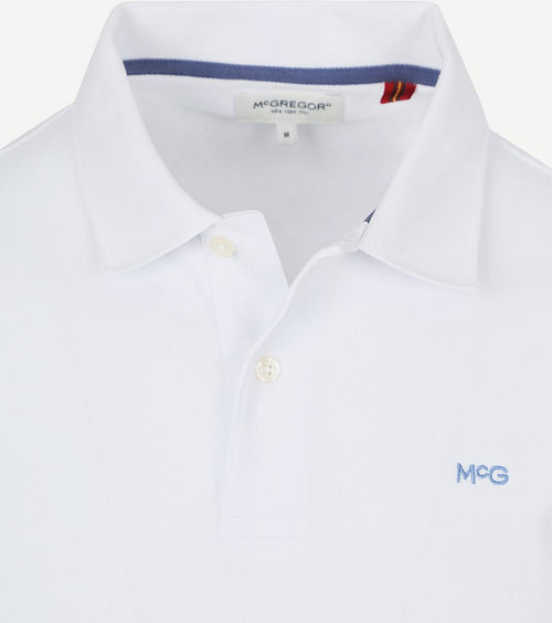 Piqué polo wit