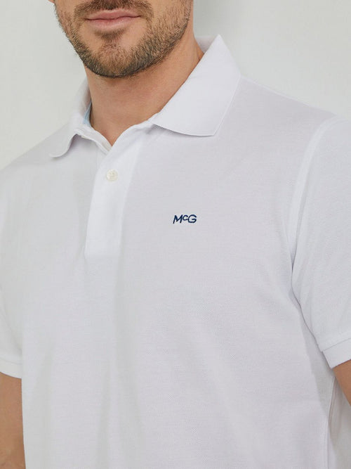 Piqué polo wit