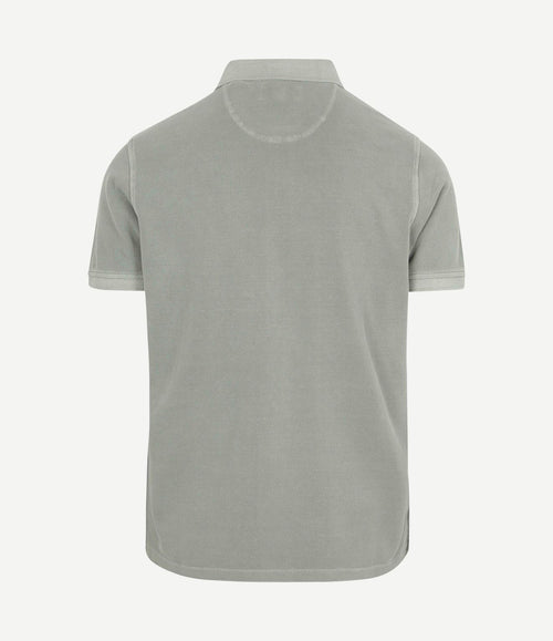 Piqué polo grijs groen